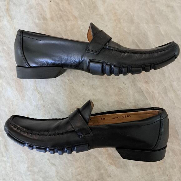 BALLY Women's Alta Classic Driving Moc Loafer in Black Leather Size 38/7.5 - Picture 3 of 12